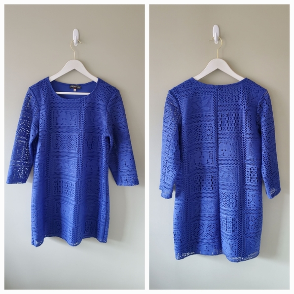 NWOT River Island 12 Boho Garden Party Cottagecore Crochet Knit Shift Dress - Picture 5 of 11